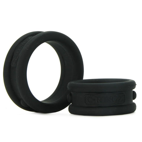Max-Width Silicone Cock Rings in Black
