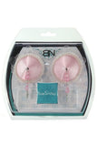 Round Satin Nipple Covers with Beads & Flower Charm in Pink