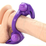 Wonderful Wabbit Dual Tickler Cock Ring in Purple