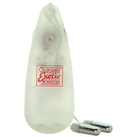 Pocket Exotics Dual Heated Whisper Bullet Vibe in Clear
