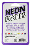 Neon Vinyl 'X' Pasties in Purple