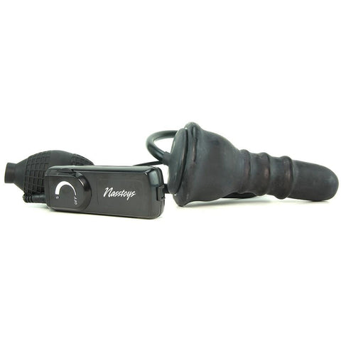Maxx Men Inflatable Vibrating Ripple Plug in Black