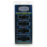 TitanMen Cock Ring Set in Black