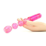 Waterproof Flexible Vibrating Anal Beads in Pink