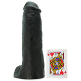 King Cock 11" Squirting Cock with Balls in Black