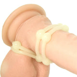 Island Rings Double Stacker Cock Ring Set in Glow in the Da