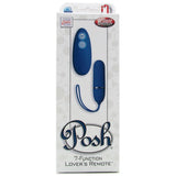 Posh 7 Function Lover's Remote Bullet Vibe in Blue