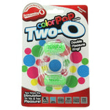 Color Pop Quickie Two-O Double Pleasure Cock Ring in Green