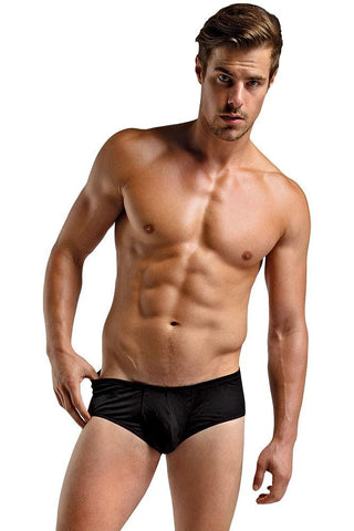 Classic Black Silk Mini Pouch Brief in L