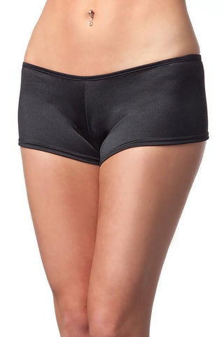 Black Lycra Booty Shorts in OSXL