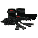 Black Label Bed Buckler in Black Microfibre