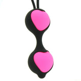Silicone Kegal Balls in Black/Pink