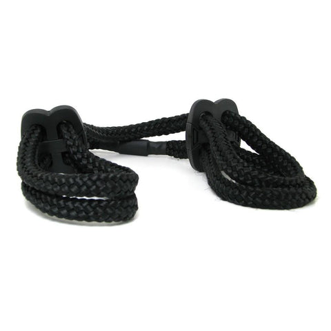 Japanese Silk Love Rope Wrist Cuffs in Black