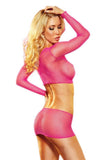Pink Industrial Net Top & Mini Dress in OS