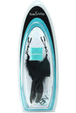 Black Feathered Mini Tweezer Clamps