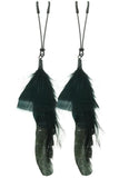 Black Feathered Tweezer Clamps