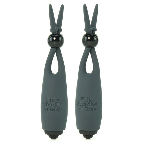 Sweet Torture Vibrating Nipple Stimulators in Grey