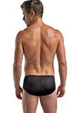 Classic Black Silk Mini Pouch Brief in XL