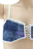 Erotique Denim Tie-Up Bra & Low-Rise Panty in OS
