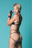 Ride 'Em Down Cage Bra with High Waisted Cheeky in OS