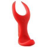 Spork Multi-Use Vibrating Silicone Pleasure Tool in Red