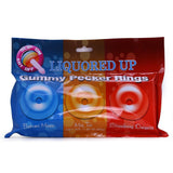 Liquored Up Gummy Pecker Rings in 3 Pack