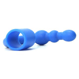 Silicone Shaft Ring with Flexible Beaded Anal Arm