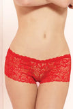 Romantic Red Lace Boyshort in M