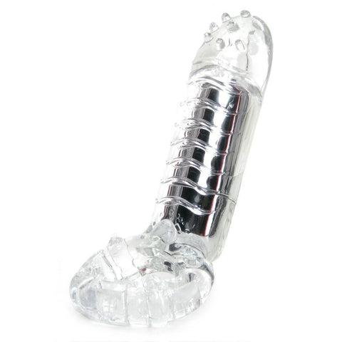 Hero Cock Ring and Clitoral Massager in Clear