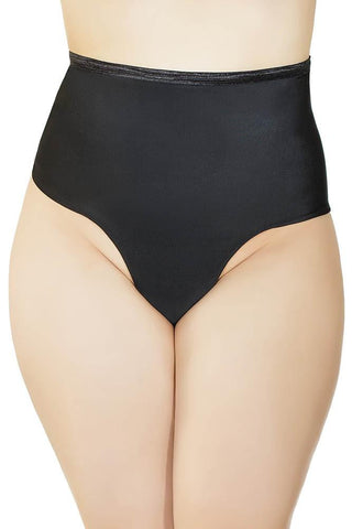 Shape Defining High Waisted Black Thong in OSXL