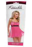 Kissable Fuchsia Babydoll & G-String in OS
