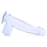 Basix 7.5 Inch Dildo with Suction Cup in Clear