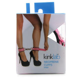 Neoprene Cuffs in Pink on Black