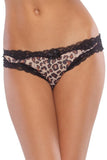 Crotchless Leopard Print Panty in OSXL