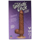 The Realistic Slim Vibrating 9 Inch UR3 Cock in Brown