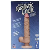 The Realistic Slim Vibrating 7 Inch UR3 Cock in White