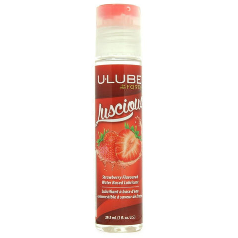 Luscious Strawberry Flavoured Water Based Lube in 1oz/29.5m
