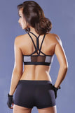 Grey Sport Mesh Microfiber Sports Bra in L