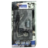 Tom of Finland Steel Cock Ring with Anal Ball