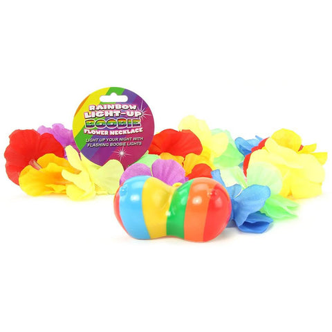 Rainbow Light-Up Boobie Flower Necklace