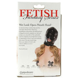Fetish Fantasy Wet Look Open-Mouth Hood Small in Black