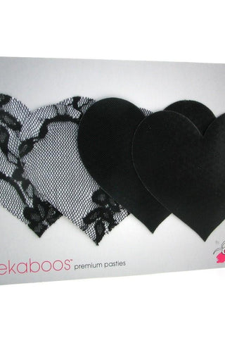 Peekaboos Satin & Lace Heart Pasties