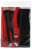 Opaque Silver Seamed Thigh Highs in OS