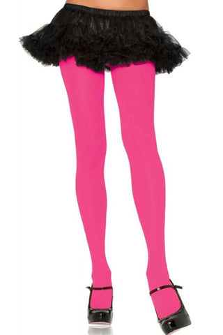 Pefect Pair of Bright Pink Nylon Tights in OS