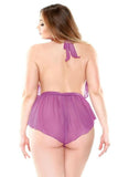Halter Neck Ruffled Romper in 1X/2X