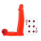 Double Penetrator Cock Ring in Red