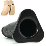 10 Inch Silicone Hollow Extension in Black