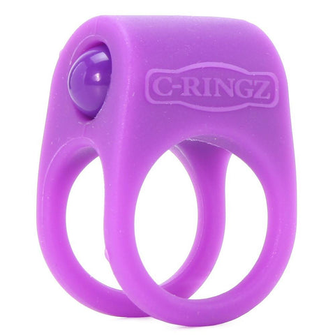 Silicone Duo Cock Ring in Purple