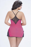 Satin Shelf Cup Babydoll & G-String Set in 1X