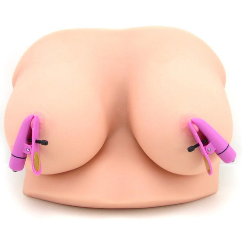 Nipplettes Vibrating Nipple Clamps in Pink
